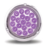 4" Dual Revolution Red Stop, Turn & Tail to Purple Auxiliary LED Light w/ Flange Mount